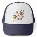 Swirly Rainbow Stars hats