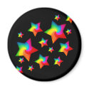 Swirly Rainbow Stars magnets