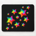 Swirly Rainbow Stars mousepads