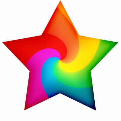 Swirly Rainbow Stars Photo Sculptures by rainbowthree