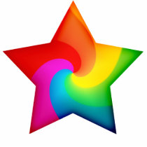 Swirly Rainbow Stars photo sculptures by rainbowthree Swirly Rainbow Stars photo sculptures