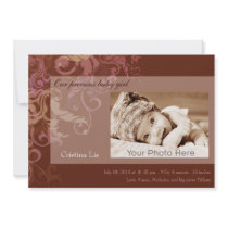 Swirly red baby announcement invitations by theonedesigns Swirly red baby announcement invitations