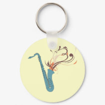 Swirly Sax keychains by marchingbandstuff Swirly Sax keychains
