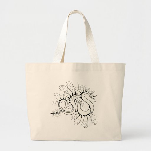 Swirly Sea Dragon Tote Bag