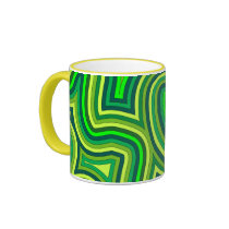 Swirly Shades of Green Mug mugs
