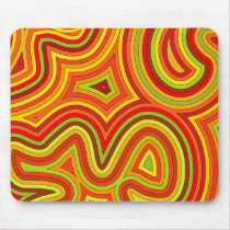 Swirly Shades of Warmth Mousepad mousepads
