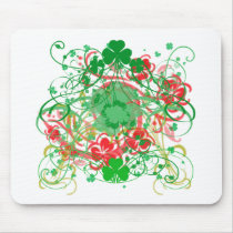 Swirly Shamrocks St. Patrick's Day mousepads by greenbaby Swirly Shamrocks St. Patrick's Day mousepads
