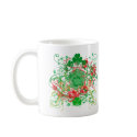 Swirly Shamrocks St. Patrick's Day mugs by greenbaby Swirly Shamrocks St. Patrick's Day mugs