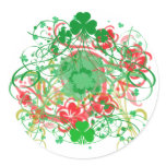 Swirly Shamrocks St. Patrick's Day Sticker