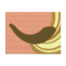 Swirly Shofar Postcard