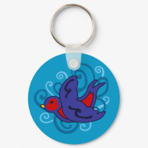 Swirly Swallow keychains