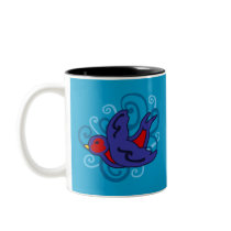Swirly Swallow Coffee Mugs