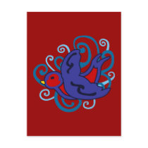 Swirly Swallow postcards by toxiferous Swirly Swallow postcards