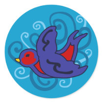 Swirly Swallow stickers by toxiferous Swirly Swallow stickers