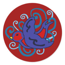 Swirly Swallow stickers by toxiferous Swirly Swallow stickers