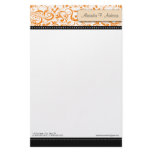 Swirly Tangerine Boutique Designer Stationery
