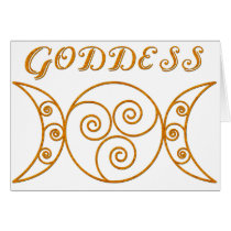 Swirly Triple Goddess Symbol Greeting Cards