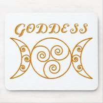 Swirly Triple Goddess Symbol mousepads