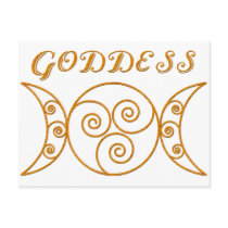 Swirly Triple Goddess Symbol postcards