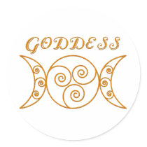 Swirly Triple Goddess Symbol Stickers