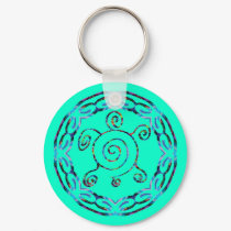 Swirly Turtle Keychain by wingedturtle Swirly Turtle Keychain