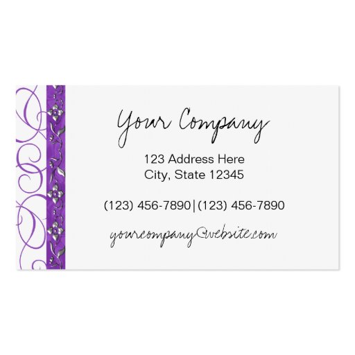 Swirly Vintage Business Card Templates (back side)