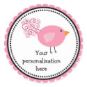 Swirlybird Stickers- Pink sticker