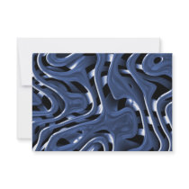Swiryly Blue Chrome Abstract Art Custom Announcement