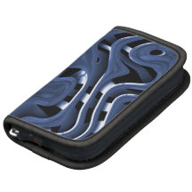 Swiryly Blue Chrome Abstract Art Folio Planner