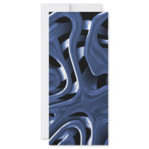 Swiryly Blue Chrome Abstract Art Rack Card Template