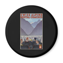 Swiss alpine postal coaches refrigerator magnets