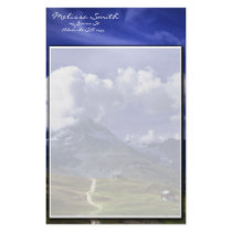Swiss Alps Scene Stationery Design