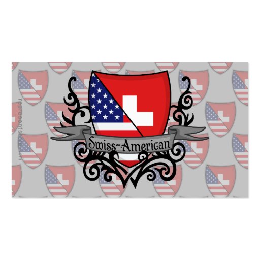 Swiss-American Shield Flag Business Cards (back side)