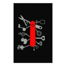 Swiss Army Knife for Lovers Customized Stationery