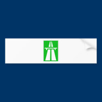 Swiss Autobahn Sign bumper stickers