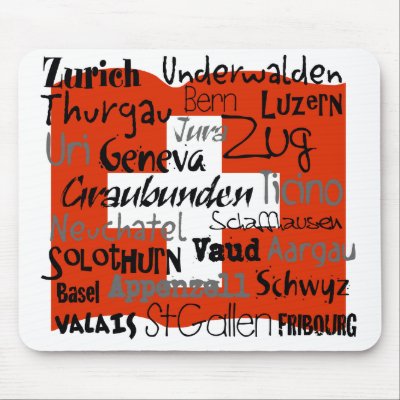 Swiss Cantons Mousepad by swisssoup