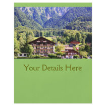 Swiss chalet flyer design