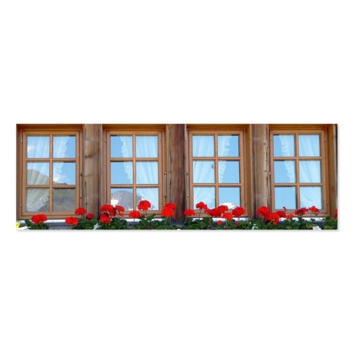 Swiss Chalet Window photo bookmark set Business Card (front side)