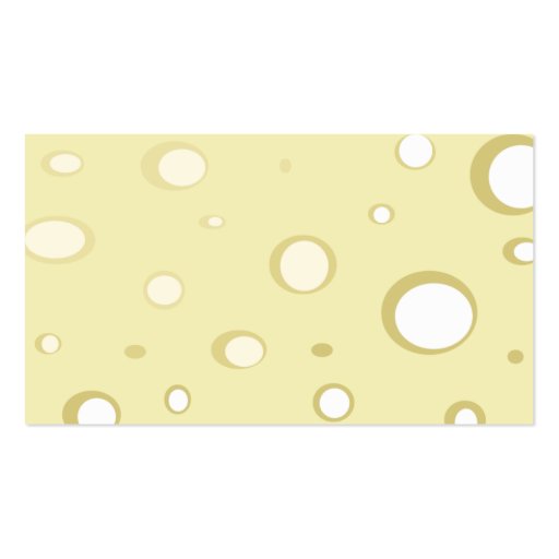 Swiss Cheese - Business Business Card (back side)