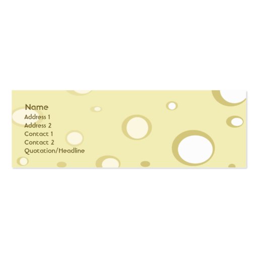 Swiss Cheese - Skinny Business Card Template