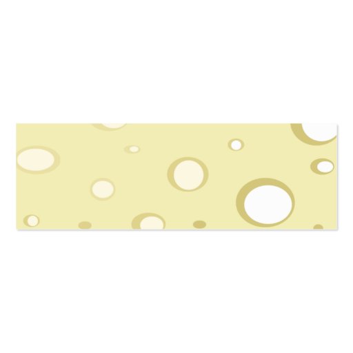 Swiss Cheese - Skinny Business Card Template (back side)