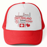 Swiss Clichés I Love Switzerland Chocolate Cheese hats