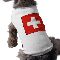 Swiss Flag Dog Shirt pet clothing