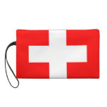 Swiss Flag I Love Switzerland Red and White Wristlet Purse
