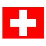 Swiss Flag I Love Switzerland Red and White Post Cards