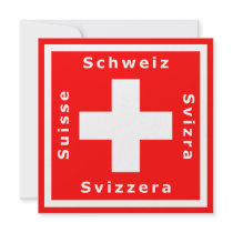 Swiss Flag Invitation to a Swiss Theme Event