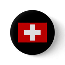 Swiss Flag T-shirts and Gifts Buttons