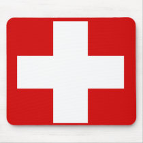 Swiss Flag T-shirts and Gifts Mouse Mats