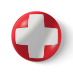Swiss Flag With Bubble Button