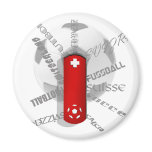 Swiss Fussball Pen knife graphic art gifts Fridge Magnet